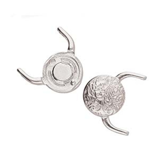 CYMBAL MAGNETIC CLASP for DELICA Beads Souda II Antique Silver Plated (Pack of 2)