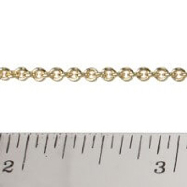 2.2mm x 2.8mm GOLD Plated TINY OVAL Chain