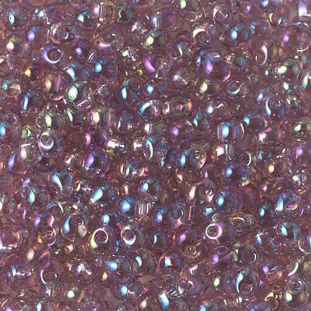 Miyuki TRANSPARENT SMOKY AMETHYST AB 3.4mm Drop Seed Beads