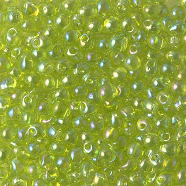 Miyuki TRANSPARENT CHARTREUSE AB 3.4mm Drop Seed Beads