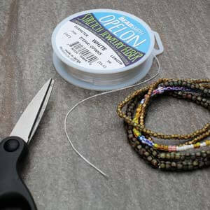 Opelon 0.7mm WHITE Stretch Beading Cord | Eureka Crystal Beads