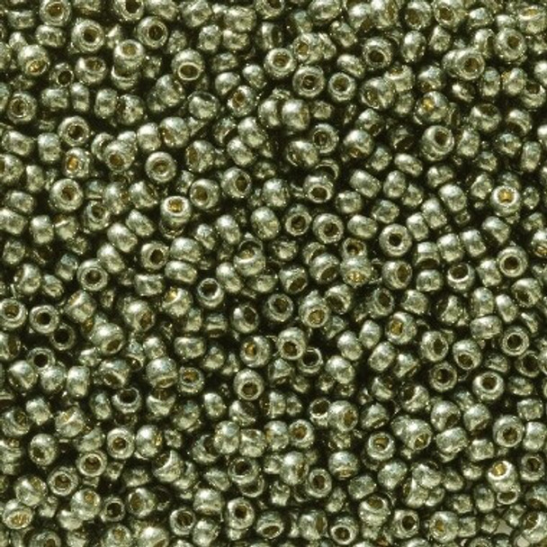 SIZE-11 #5112 DURACOAT GALVANIZED DK. STEEL GREEN Miyuki Round Seed Beads