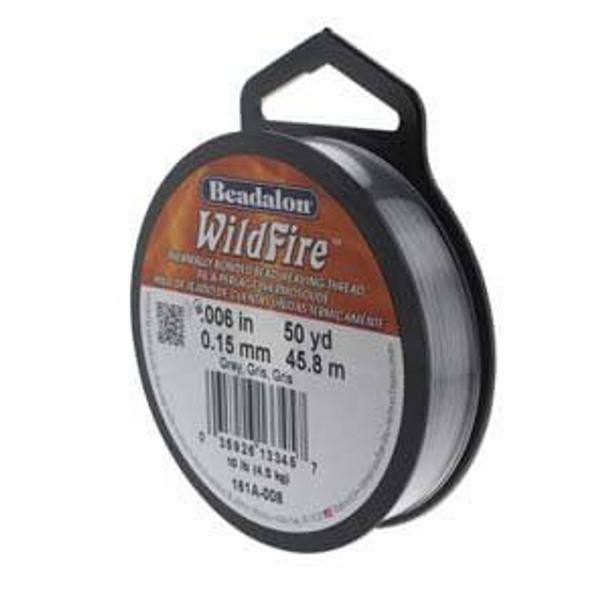 WildFire Beading Thread GREY 0.006 diameter