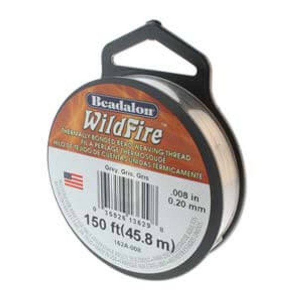 WildFire Beading Thread GREY 0.008 diameter