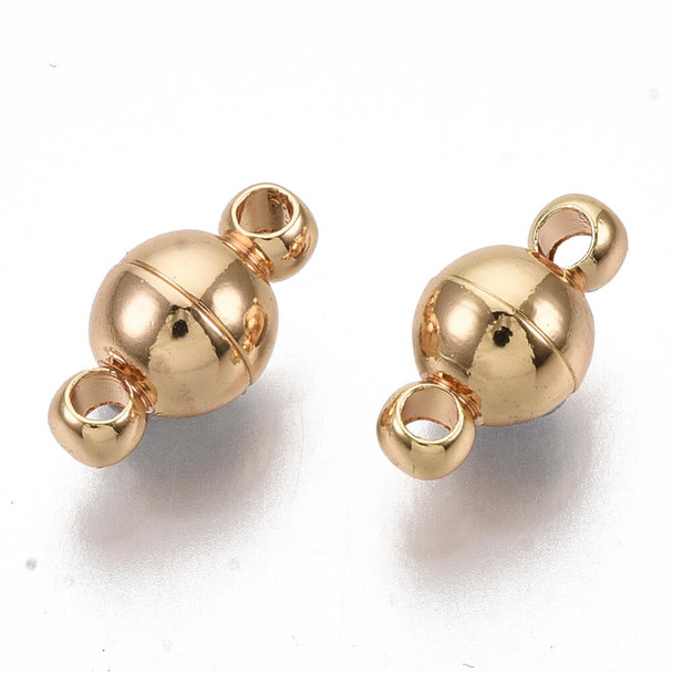 MAGNETIC ROUND Clasp 11x6mm Gold Plated
