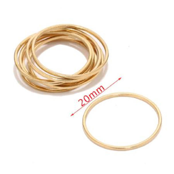 Frame Link CIRCLE Connector 20mm GOLD PLATED