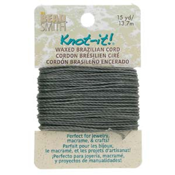 Knot It Waxed Brazilian Polyester Cord DARK GREY pura vida