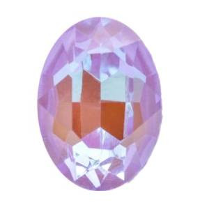 Krakovski Crystal Oval Stone 10x14mm VIOLET Delite Fireglow