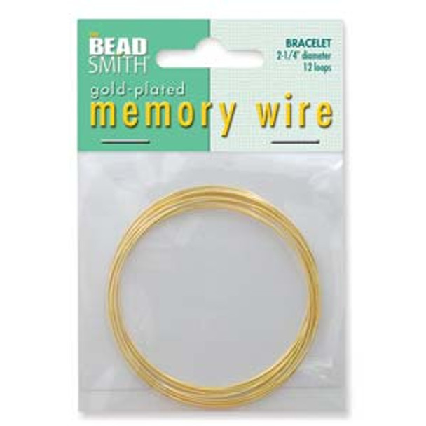 Memory Wire GOLD PLATED 12 Loops 2.25-in dia