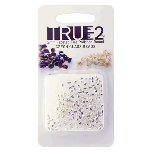 TRUE 2mm Firepolish Czech Glass Beads FINE SILVER PLATED