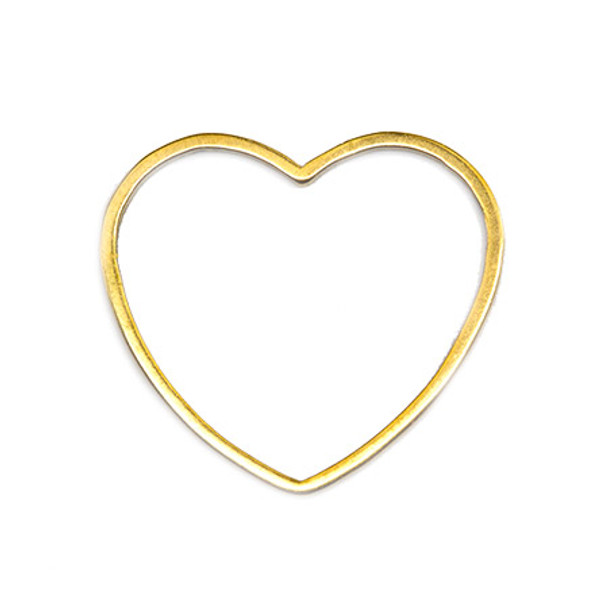 Frame Link HEART Connector 20x18mm GOLD PLATED