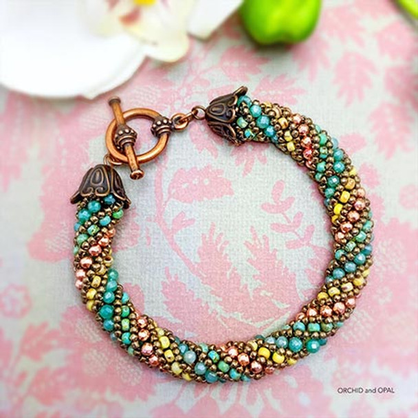 Featured in the Russian Spiral Bracelet Project from the Canyon Falls colorway!
