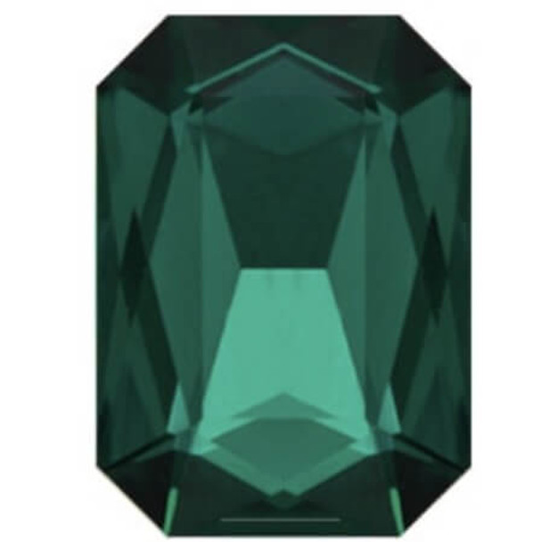 Krakovski Crystal Octagon Stone 10x14mm EMERALD