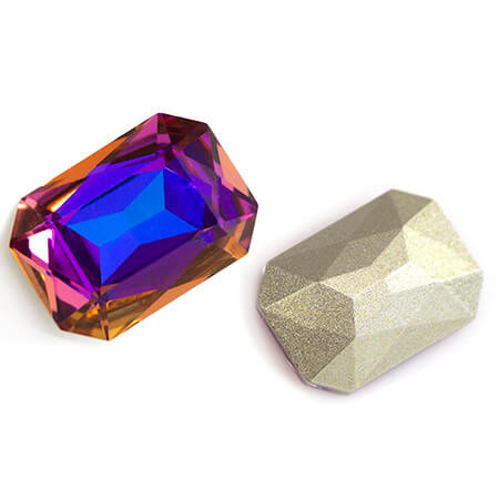 Krakovski Crystal Octagon Stone VIOLET BLUE
