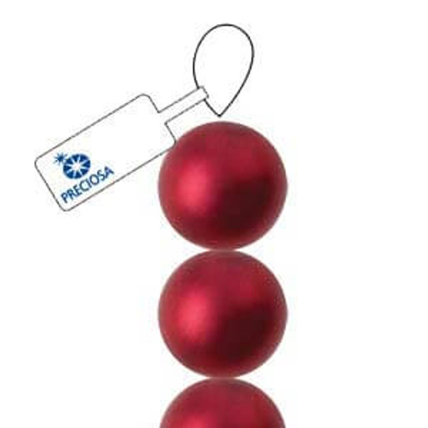 Preciosa Maxima 8mm Round BORDEAUX Pearls