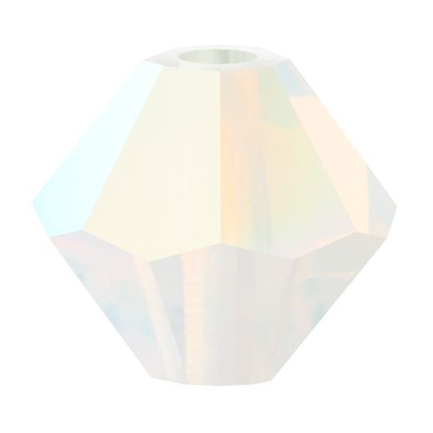 Preciosa Crystal 4mm Bicone Beads WHITE OPAL AB 1