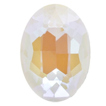 Krakovski Crystal Oval Stone 10x14mm CRYSTAL SHELL Delite Fireglow