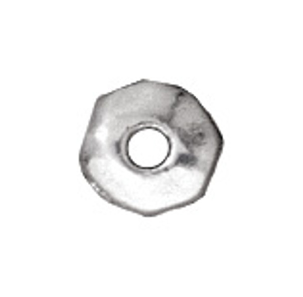 TierraCast HEISHI-Nugget Spacer 5mm-Silver Plated