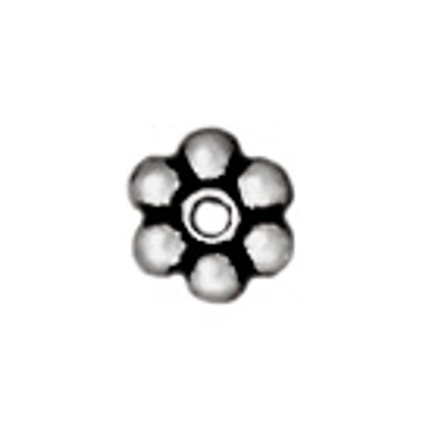 TierraCast HEISHI-Daisy Spacer 3mm-Antiqued Silver Plated