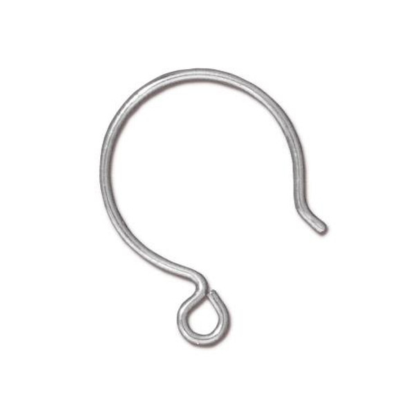 TierraCast EAR WIRE-French Hoop w/regular loop-Sterling Silver