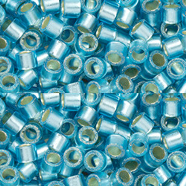 Toho AIKO 11/0 Seed Beads MATTE SILVER-LINED AQUAMARINE