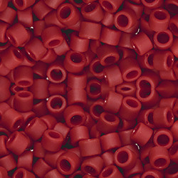 Toho AIKO 11/0 Seed Beads OPAQUE FROSTED PEPPER RED