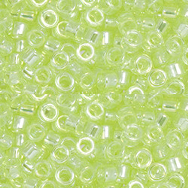 Toho AIKO 11/0 Seed Beads TRANSPARENT LEMON-LIME LUSTER