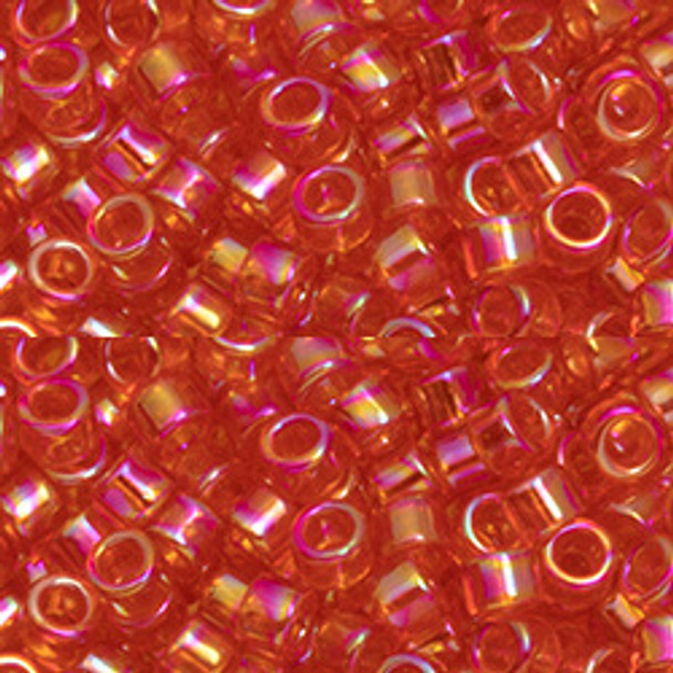 Toho AIKO 11/0 Seed Beads TRANSPARENT LT SIAM RUBY RAINBOW