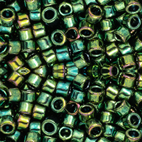 Toho AIKO 11/0 Seed Beads HIGH-METALLIC GREEN IRIS