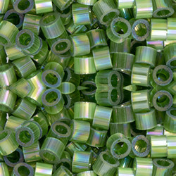 Toho AIKO 11/0 Seed Beads FIBER-OPTIC IRIDESCENT JADE RAINBOW