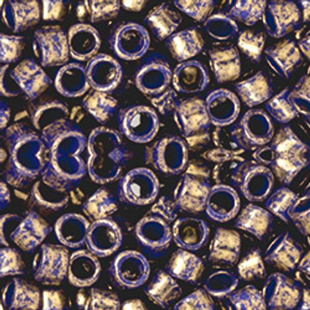 Toho AIKO 11/0 Seed Beads GILDED MARBLE BLUE