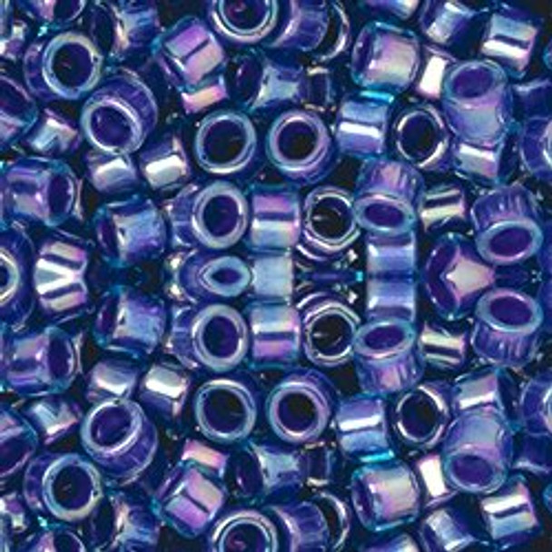 Toho AIKO 11/0 Seed Beads ENCHANTED PURPLE-LINED AQUA RAINBOW