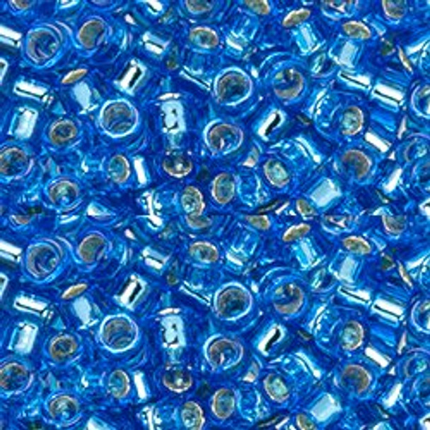 Toho AIKO 11/0 Seed Beads TRANSPARENT SILVER-LINED BLUE TOPAZ