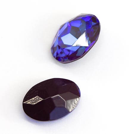 Krakovski Crystal Oval Stone BURGUNDY Delite Fireglow