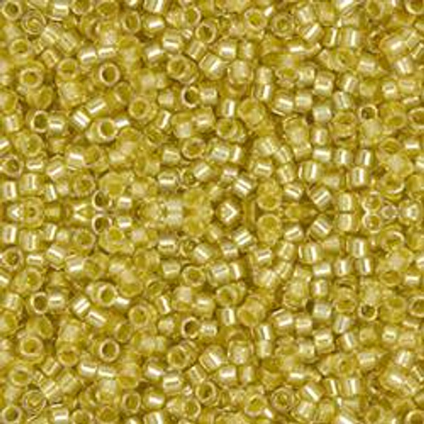 Toho Treasure 11/0 GOLD-LINED LT TOPAZ LUSTER Seed Beads
