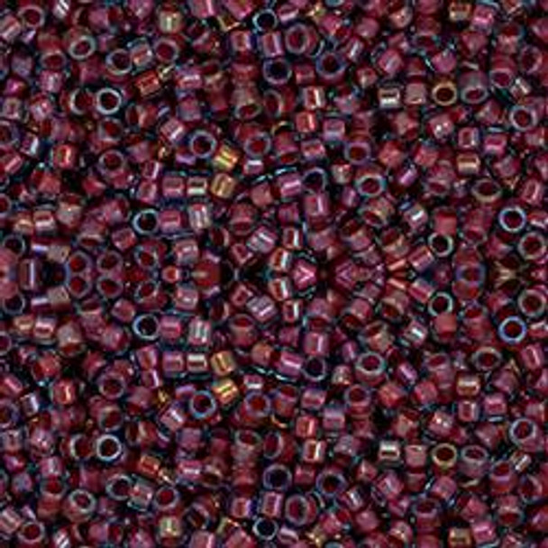 Toho Treasure 11/0 OXBLOOD-LINED AQUA Seed Beads