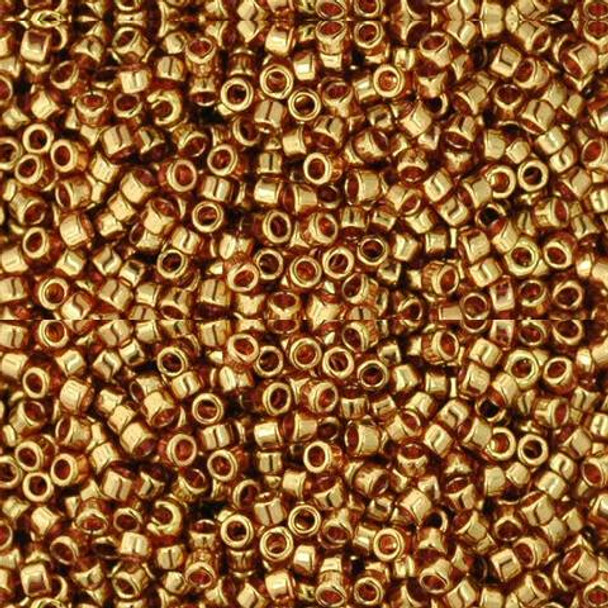 Toho Treasure 11/0 TRANSPARENT PINK GOLD LUSTER Seed Beads