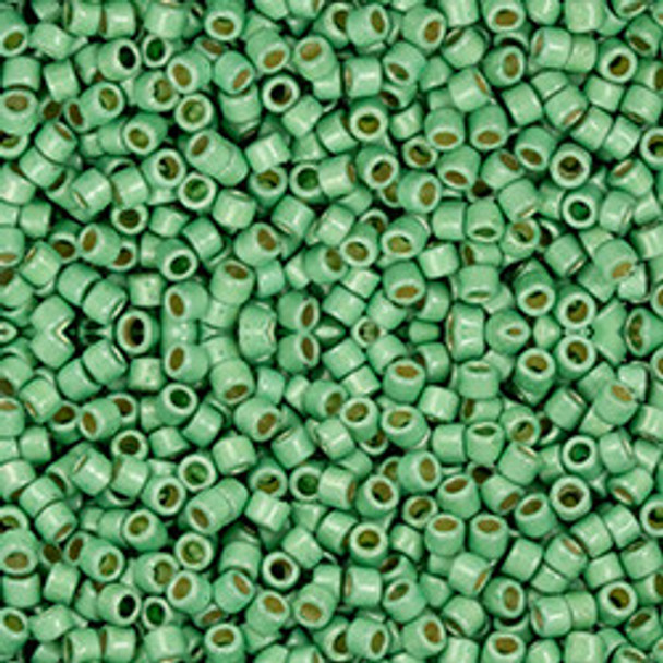 Toho Treasure 11/0 PERMAFINISH GALVANIZED MATTE MINT GREEN Seed Beads