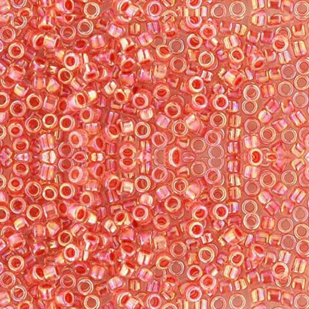 Toho Treasure 11/0 SALMON-LINED CRYSTAL RAINBOW Seed Beads