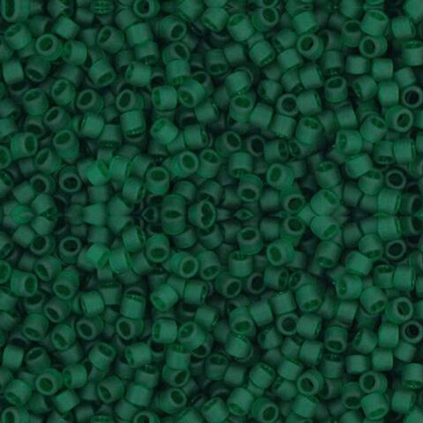 Toho Treasure 11/0 TRANSPARENT FROSTED GREEN EMERALD Seed Beads