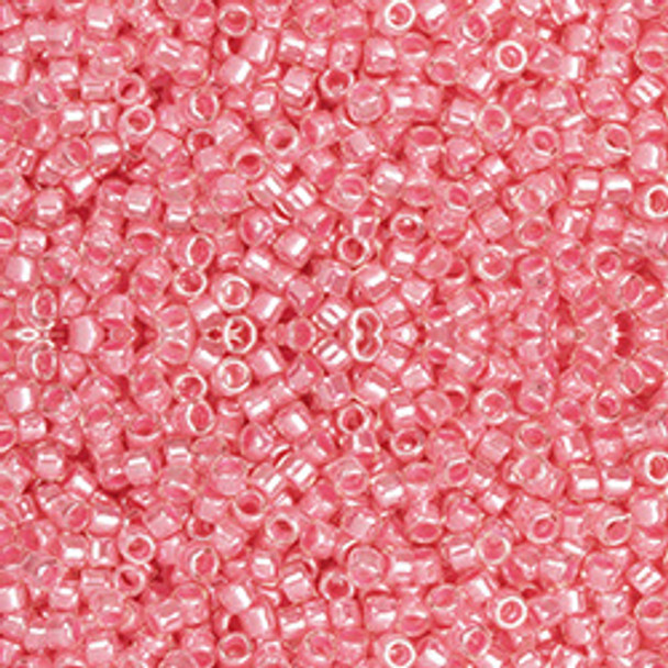 Toho Treasure 11/0 COTTON CANDY-LINED ROSALINE Seed Beads
