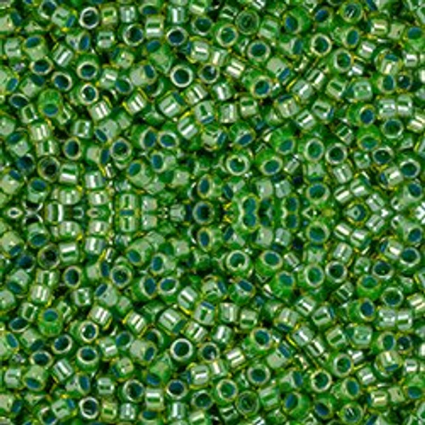 Toho Treasure 11/0 SHAMROCK-LINED LT JONQUIL Seed Beads