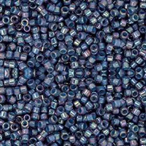 Toho Treasure 11/0 DENIM BLUE-LINED LT AMETHYST RAINBOW Seed Beads