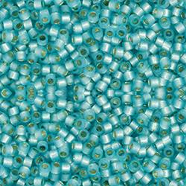 Toho Treasure 11/0 PERMAFINISH TRANSLUCENT SILVER-LINED AQUA Seed Beads