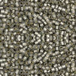 Toho Treasure 11/0 TRANSPARENT SILVER-LINED MILKY TOPAZ GRAY Seed Beads