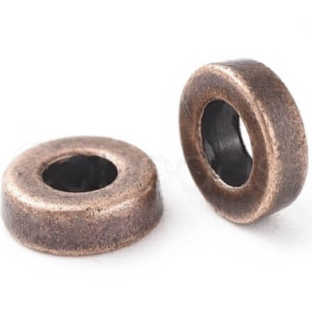 DONUT BEAD SPACER 6mm Antique Copper Plated