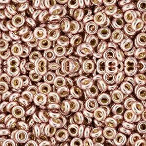 Toho DEMI 8/0 Seed Beads PERMAFINISH GALVANIZED SWEET BLUSH