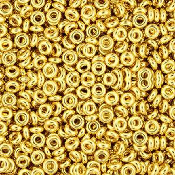 Toho DEMI 8/0 Seed Beads METALLIC 24K GOLD PLATED