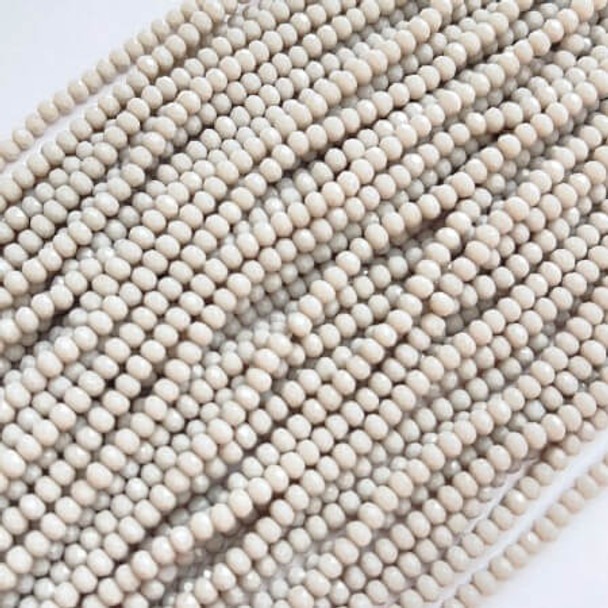 Chinese Crystal Rondelle Beads 3x2mm GREY OPAL