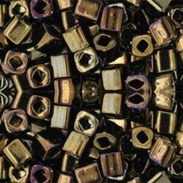 Toho CUBE Seed Beads 4mm METALLIC IRIS BROWN